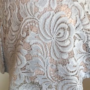 BCBGMaxAzria Tops - BCBG illusion lace peplum top XS BCBGMaxAzria Tops - BCBG illusion lace peplum top XS
